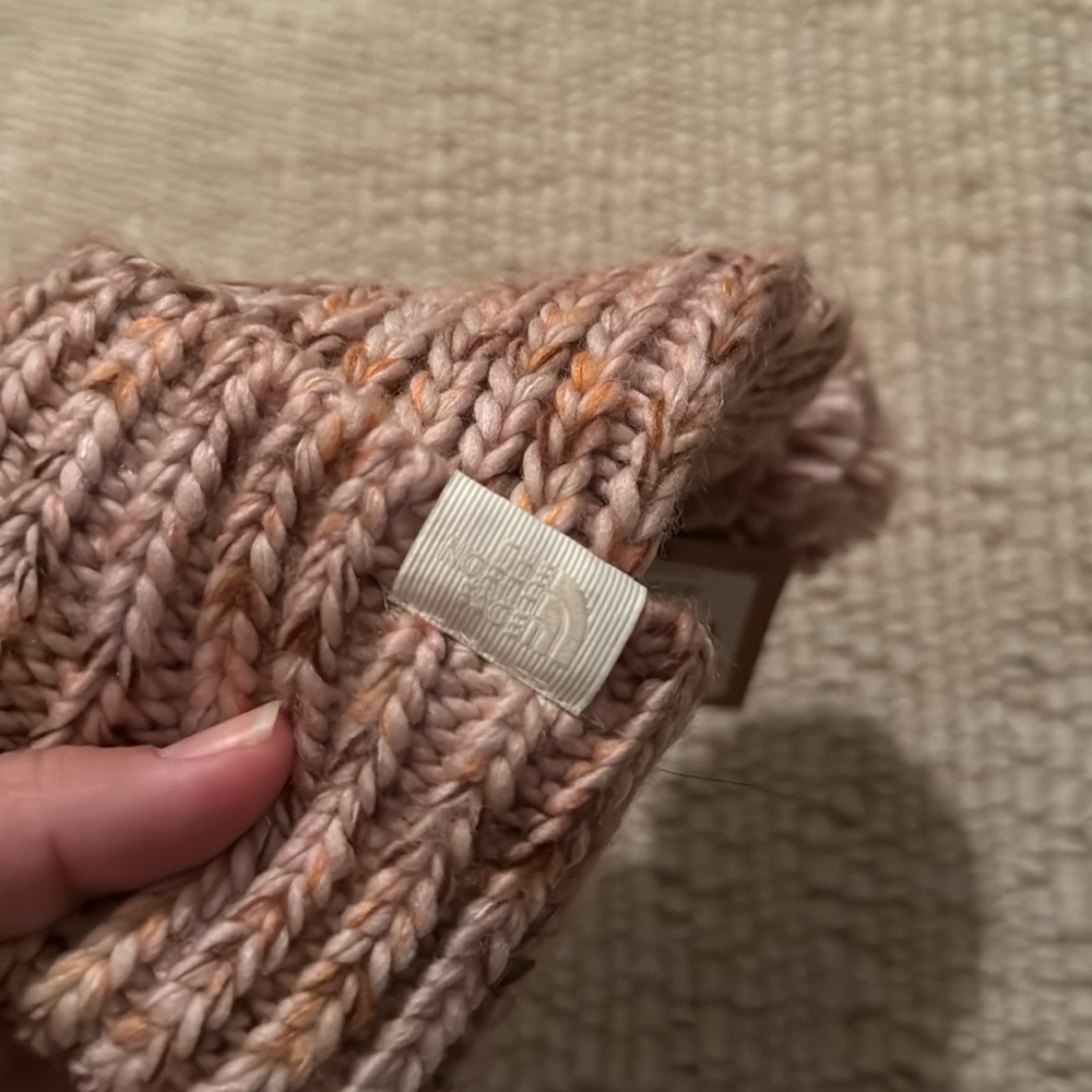 The North Face Blush Knit Beanie with Pom-Pom - Picture 2 of 5
